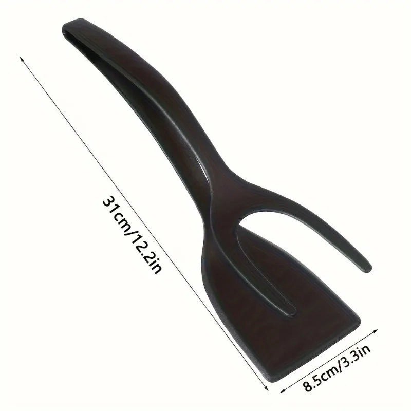 2-in-1 Flip Spatula Tongs – Non-Stick Nylon Egg & Pancake Flipper Spatula Tongs Axl