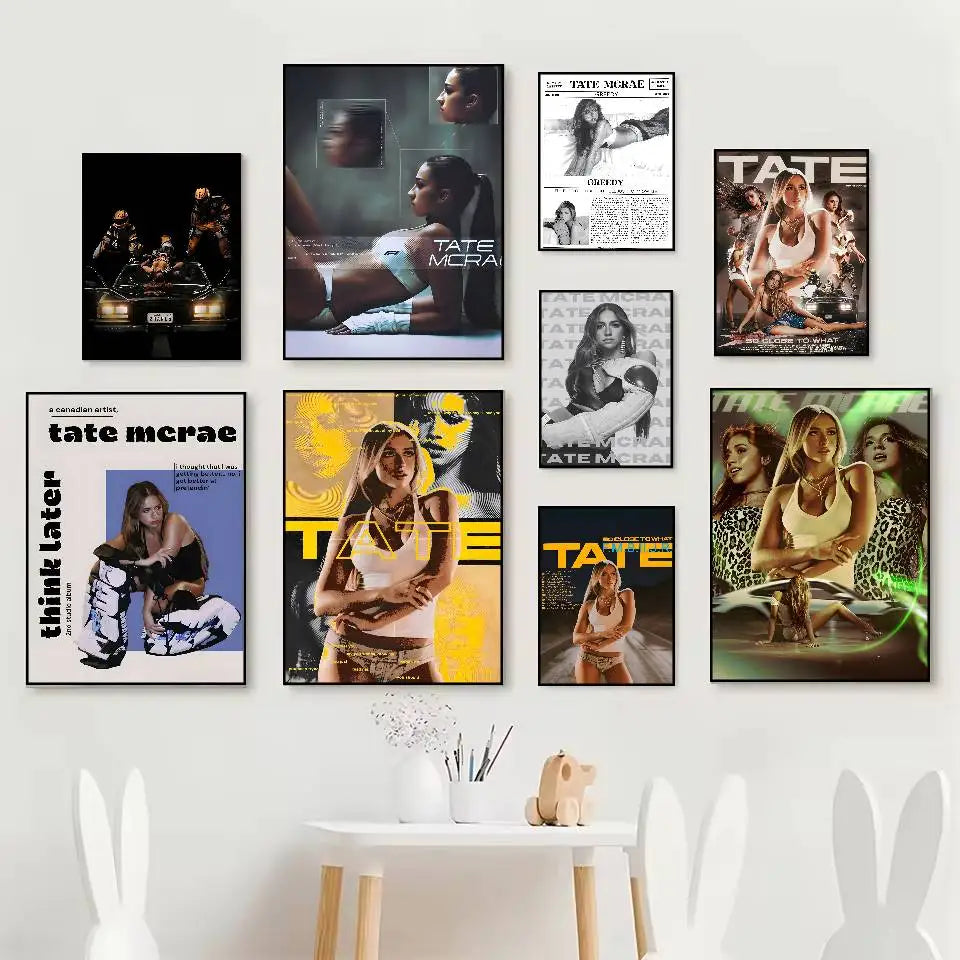 Tate McRae HD Poster – Self-Adhesive Waterproof Wall Art Wall Art Poster Axl