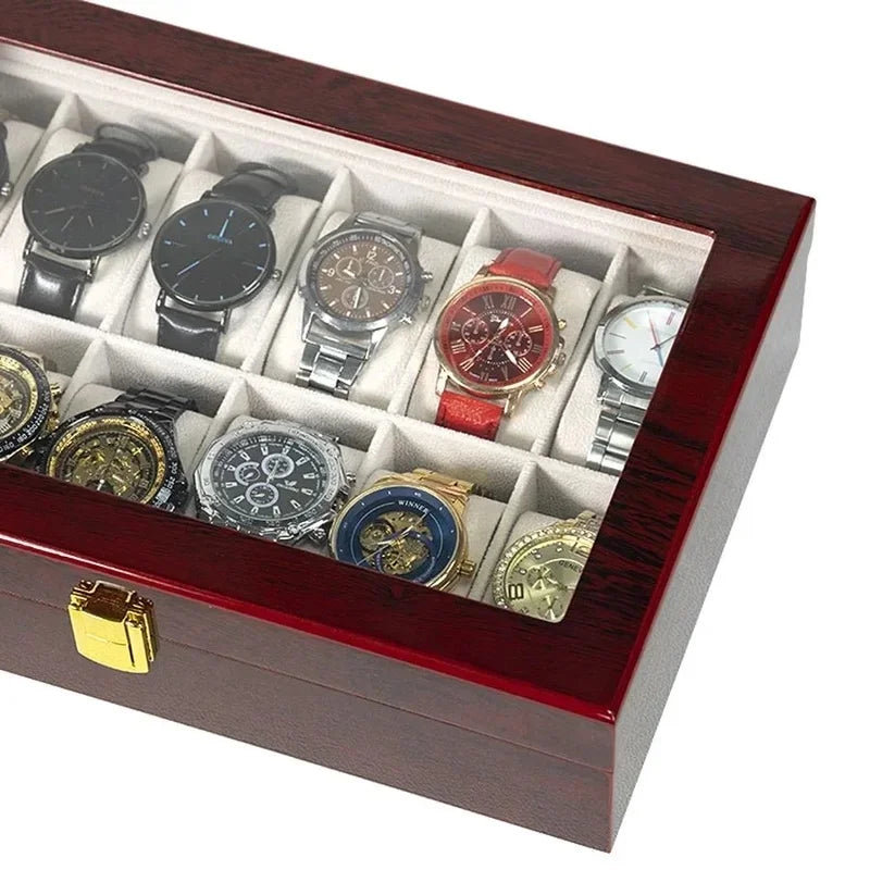 Wooden Watch Organizer Box – 2 to 12 Slot Eco-Friendly Case Watch Organizer Box Axl