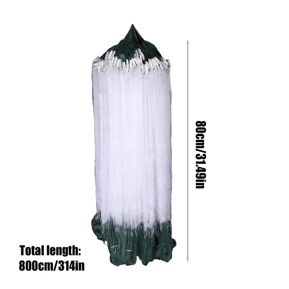 Professional Cast Fishing Net | Portable Throw Net River & Sea Cast Fishing Net Axl White 5.4m