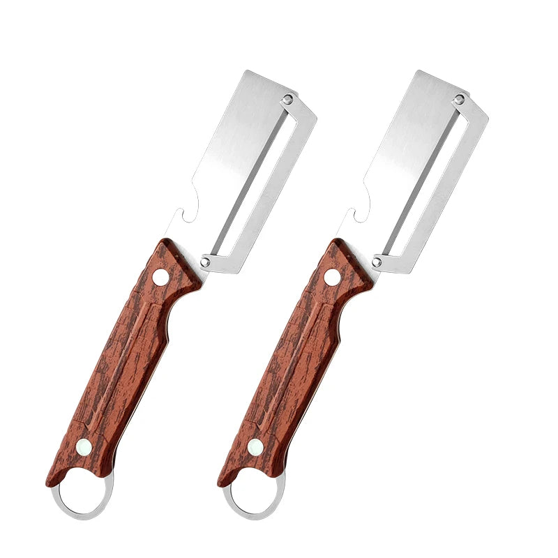 3-in-1 Stainless Steel Peeler, Scallion Shredder & Bottle Opener Vegetable Peeler Tool Axl 2PCS Peeler B