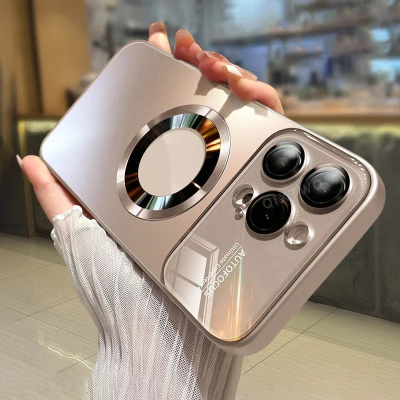 Titanium Metallic Magnetic iPhone Case – MagSafe Compatible Magnetic Phone Case Axl