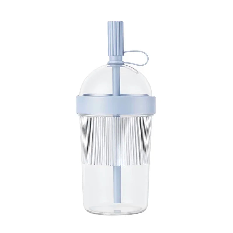 Portable Transparent Water Bottle with Straw – 550ml Sports Cup Sports Water Bottle Axl 1pcs A