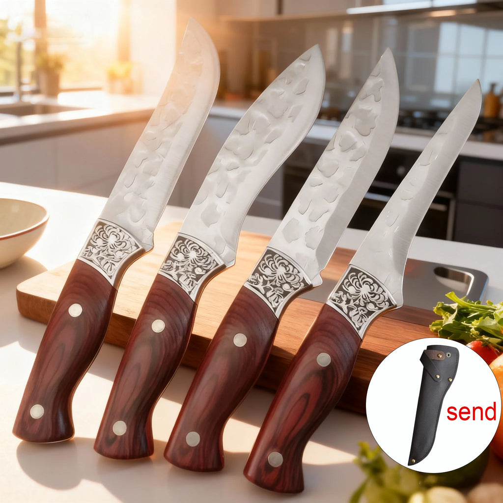 Hand-Forged Stainless Steel Boning Knife Set – Chef's Knife Boning Knife Set Axl
