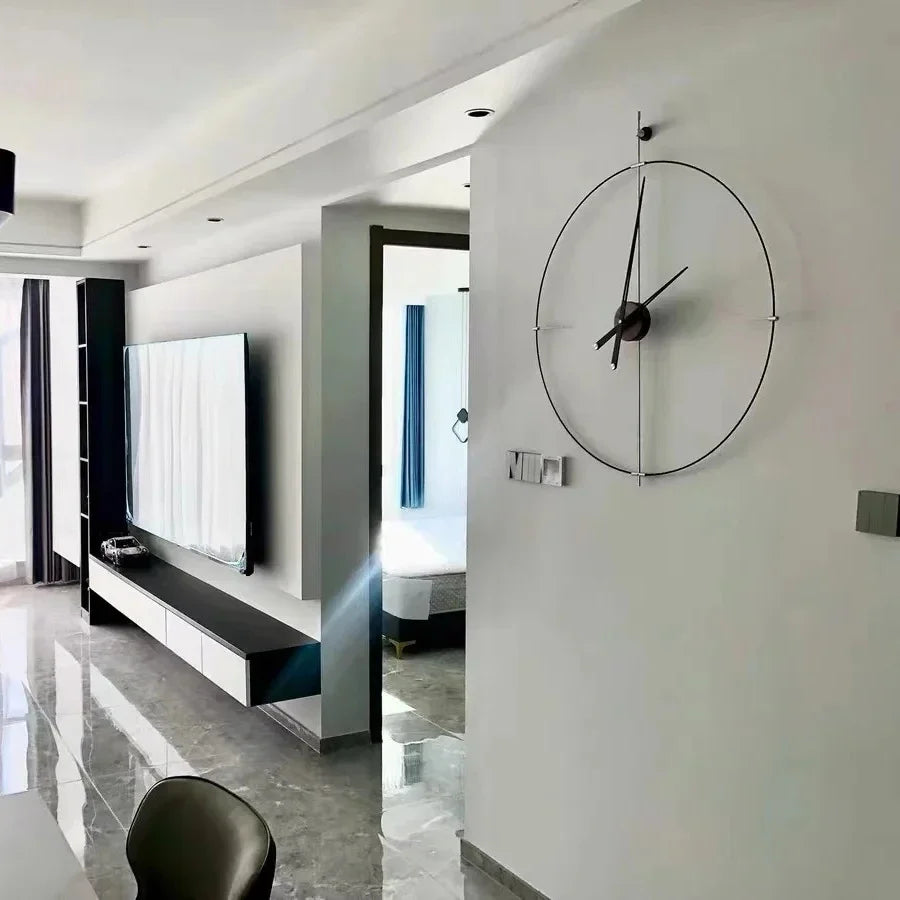 Large 3D Silent Wall Clock – Modern Nordic Luxury Decor 80cm Wall Clock Axl