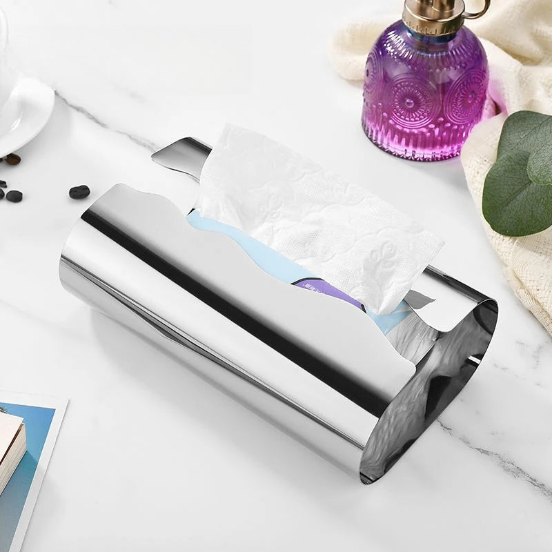 Stainless Steel Tissue Box – Modern Minimalist Napkin Holder Tissue Box Holder Axl Silver