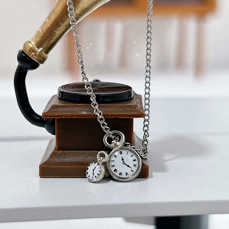 1/12 Dollhouse Miniature Vintage Pocket Watch Accessory Dollhouse Accessory Axl