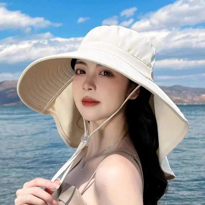 Women's UPF 50+ Wide Brim Sun Hat with Ponytail Slot Wide Brim Sun Hat Axl