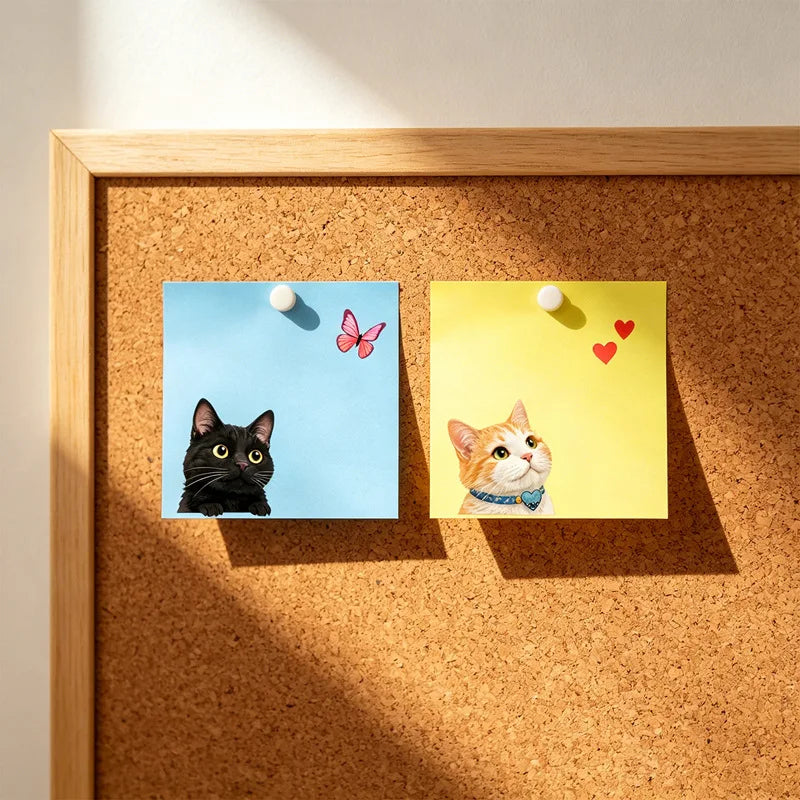 Macaron Cat Sticky Notes – Kawaii Memo Pads 50 Sheets Kawaii Memo Pads Axl