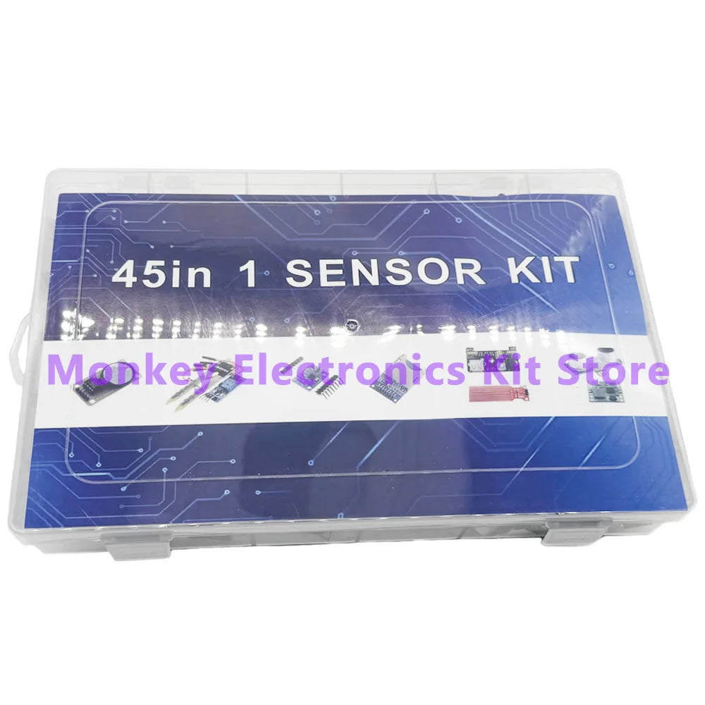 45-in-1 Sensor Modules Starter Kit for Arduino & Raspberry Pi Sensor Modules Kit Axl 45Kit Have Box