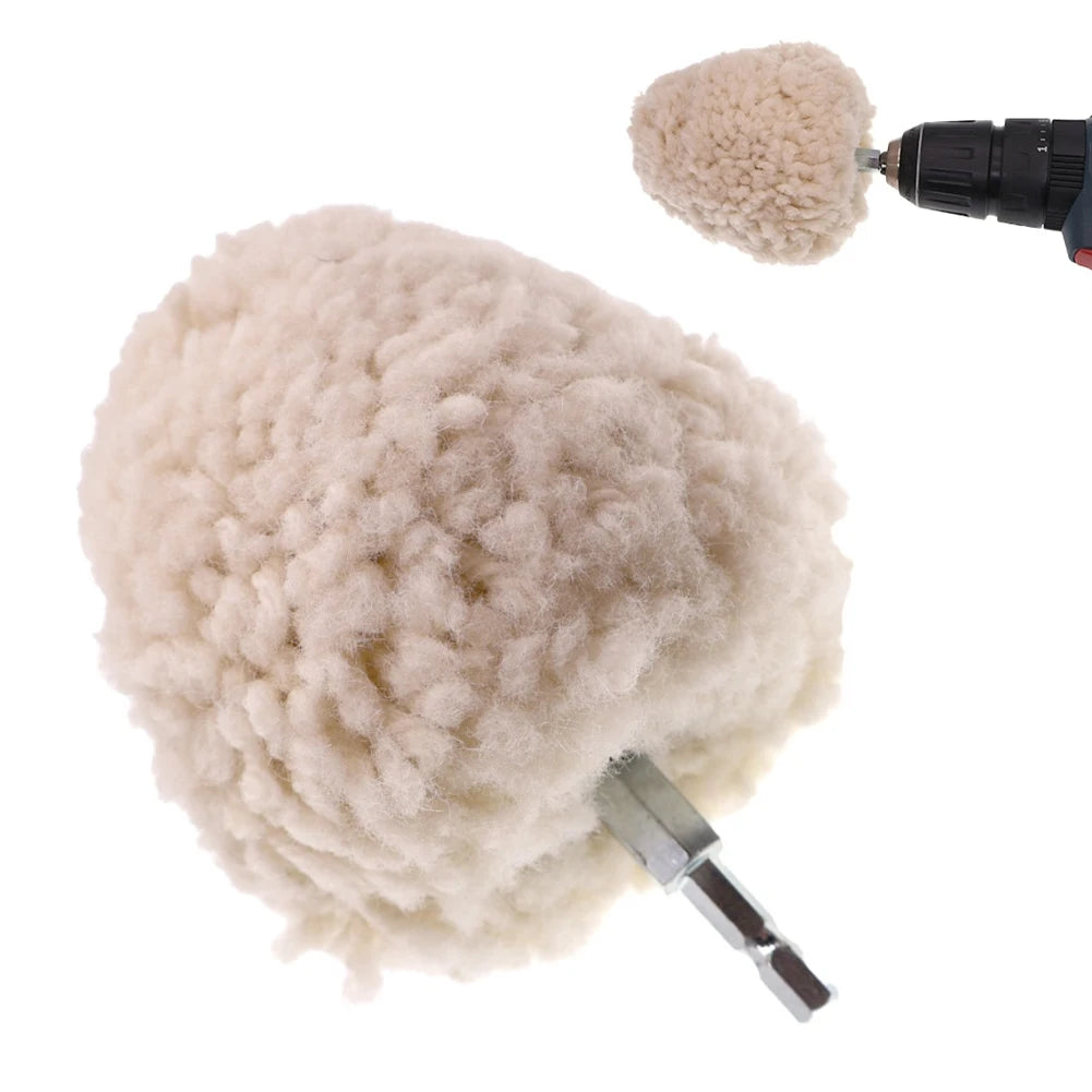 4-Inch Wool Buffing Ball Hex Shank – Auto & Craft Polishing Wheel Wool Polishing Wheel Axl
