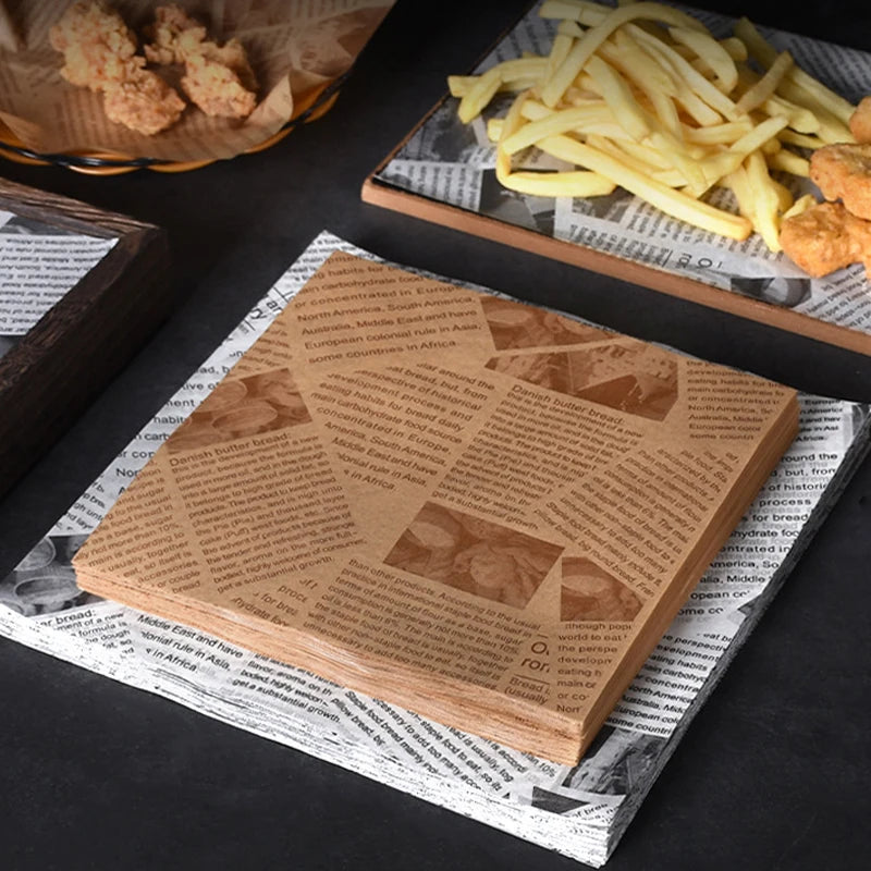 100 Pc Oil-Absorbing Wax Paper – Grease-Proof Baking & Food Wrap Baking & Food Wrap Paper Axl