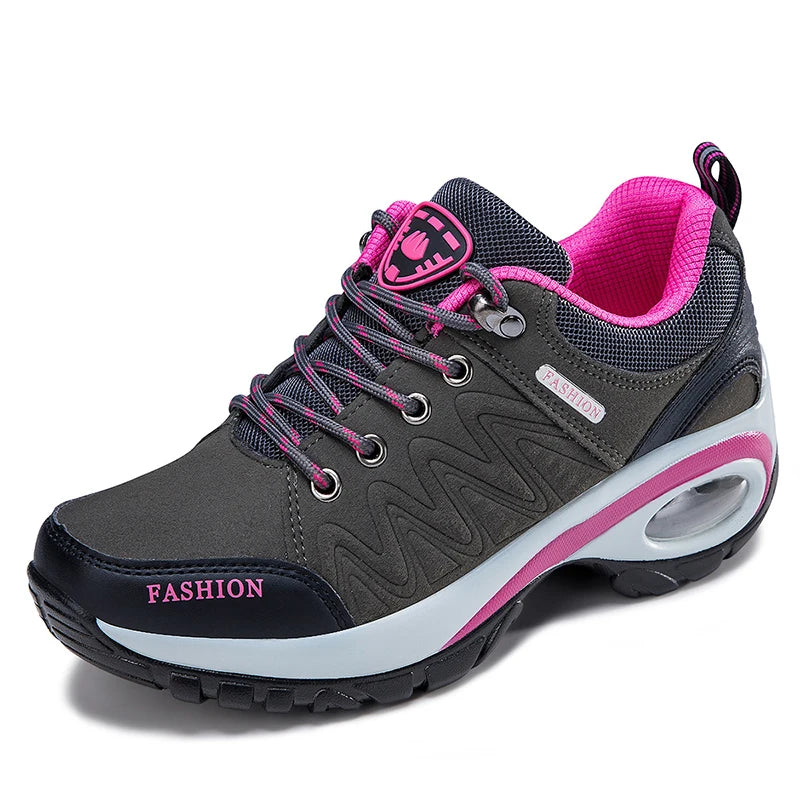 Women's Platform Hiking Sneakers – Non-Slip Low Top Sport Shoes Women's Hiking Sneakers Axl GRAY 40