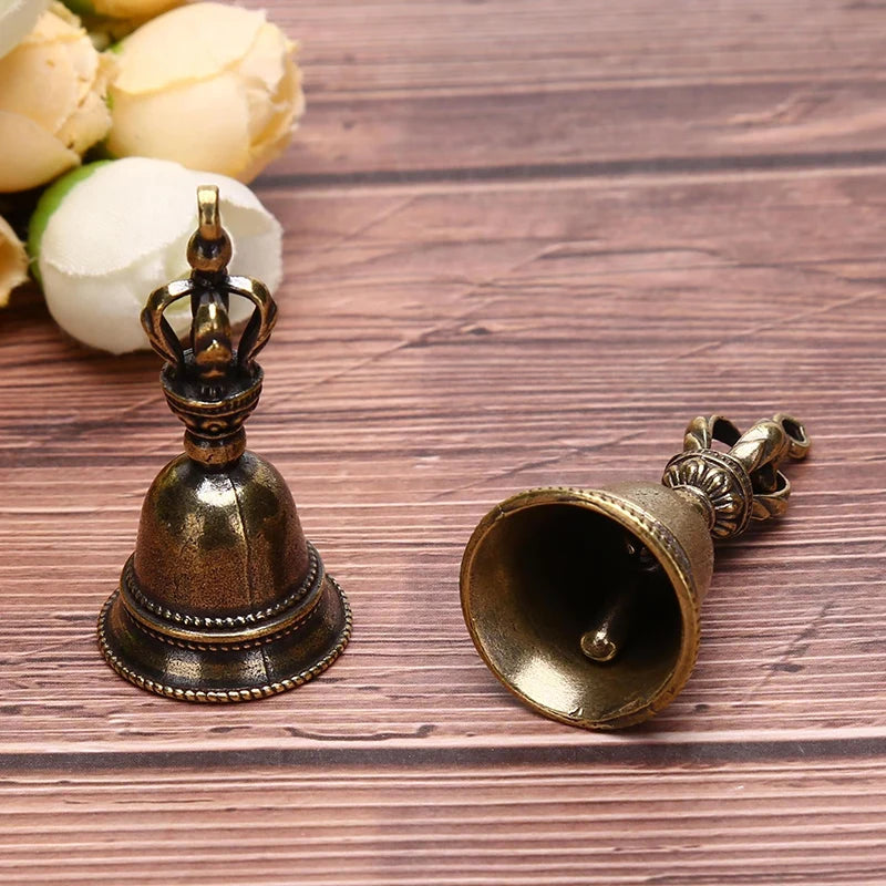 Brass Magic Bell Keychain Pendant – Retro Bronze Charm Decorative Bell Charm Axl