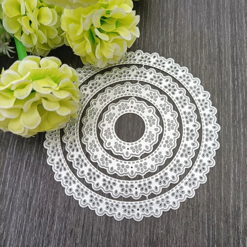 Round Lace Border Metal Cutting Dies – DIY Scrapbook & Cards Metal Cutting Dies Axl