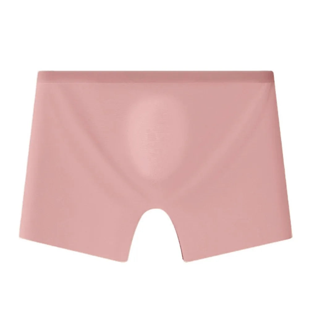 Men's Ice Silk Boxer Briefs – Seamless Breathable Quick-Dry Men's Boxer Briefs Axl Pink XXS