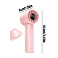 Rechargeable Handheld Fan 5-Speed Digital Display | Portable Handheld Fan Axl Pink