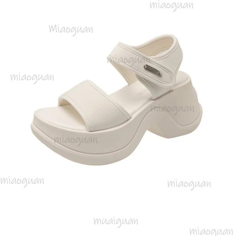 Women's 7.5cm Wedge Platform Sandals | Open Toe Beach Shoes Wedge Platform Sandals Axl