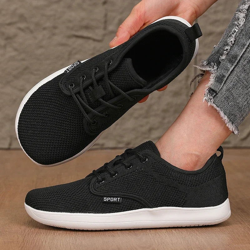Women's Wide Toe Mesh Knit Sneakers – Breathable Walking Shoes Mesh Knit Sneakers Axl