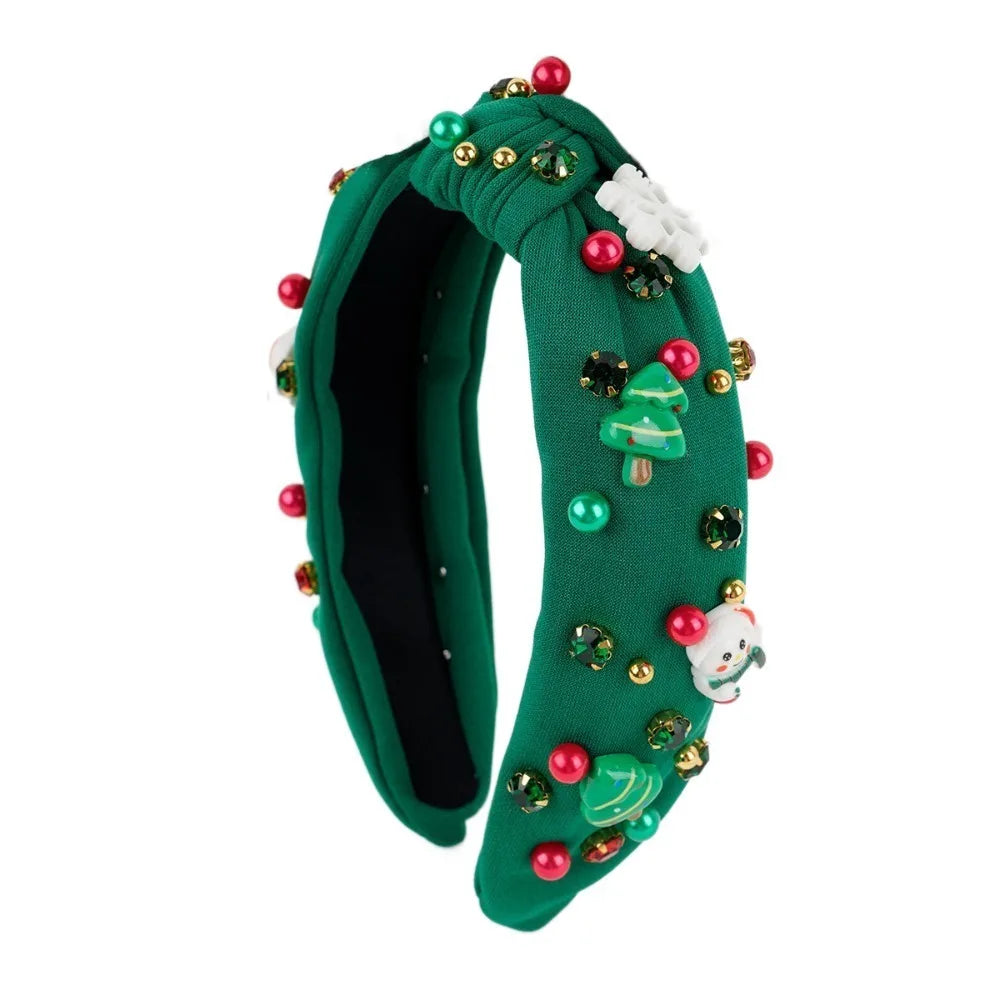 Rhinestone Christmas Hairband – Bow, Snowflake & Snowman Christmas Hairband Axl Style5