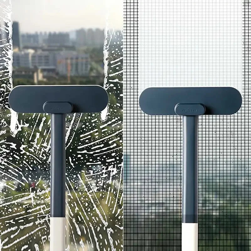 Long Handle Cleaning Brush – Wet Dry Dual Use for Glass & Pet Hair Cleaning Brush Axl