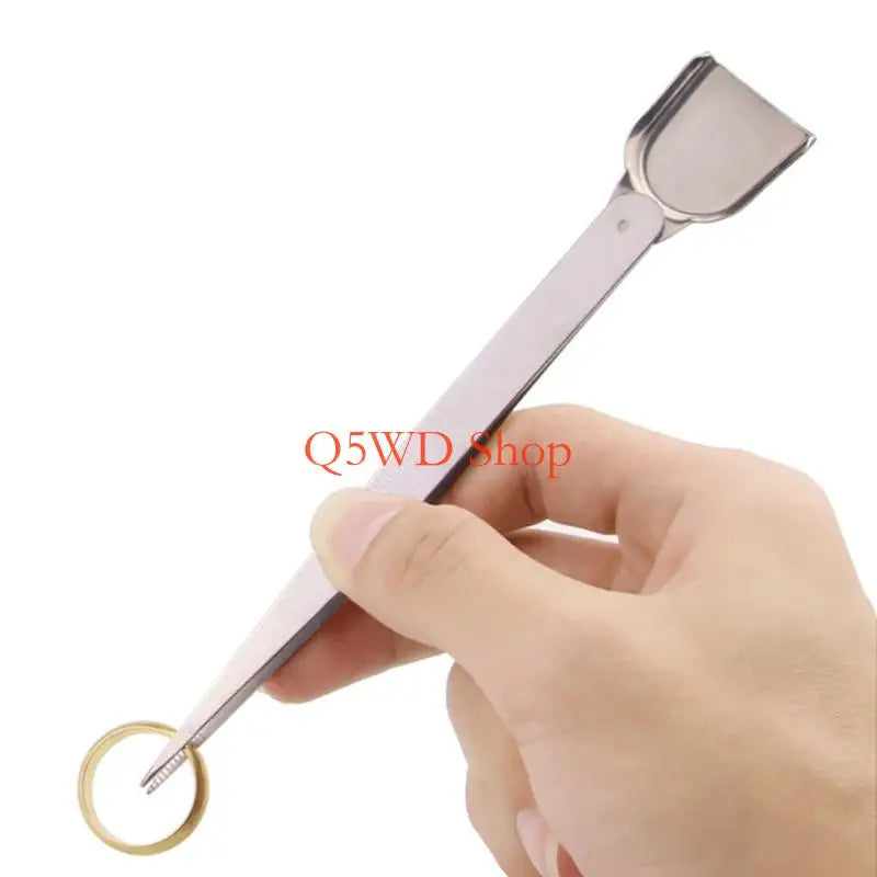 Stainless Steel Pointed Beading Tweezer with Shovel Tip – 16cm Beading Tweezer Axl