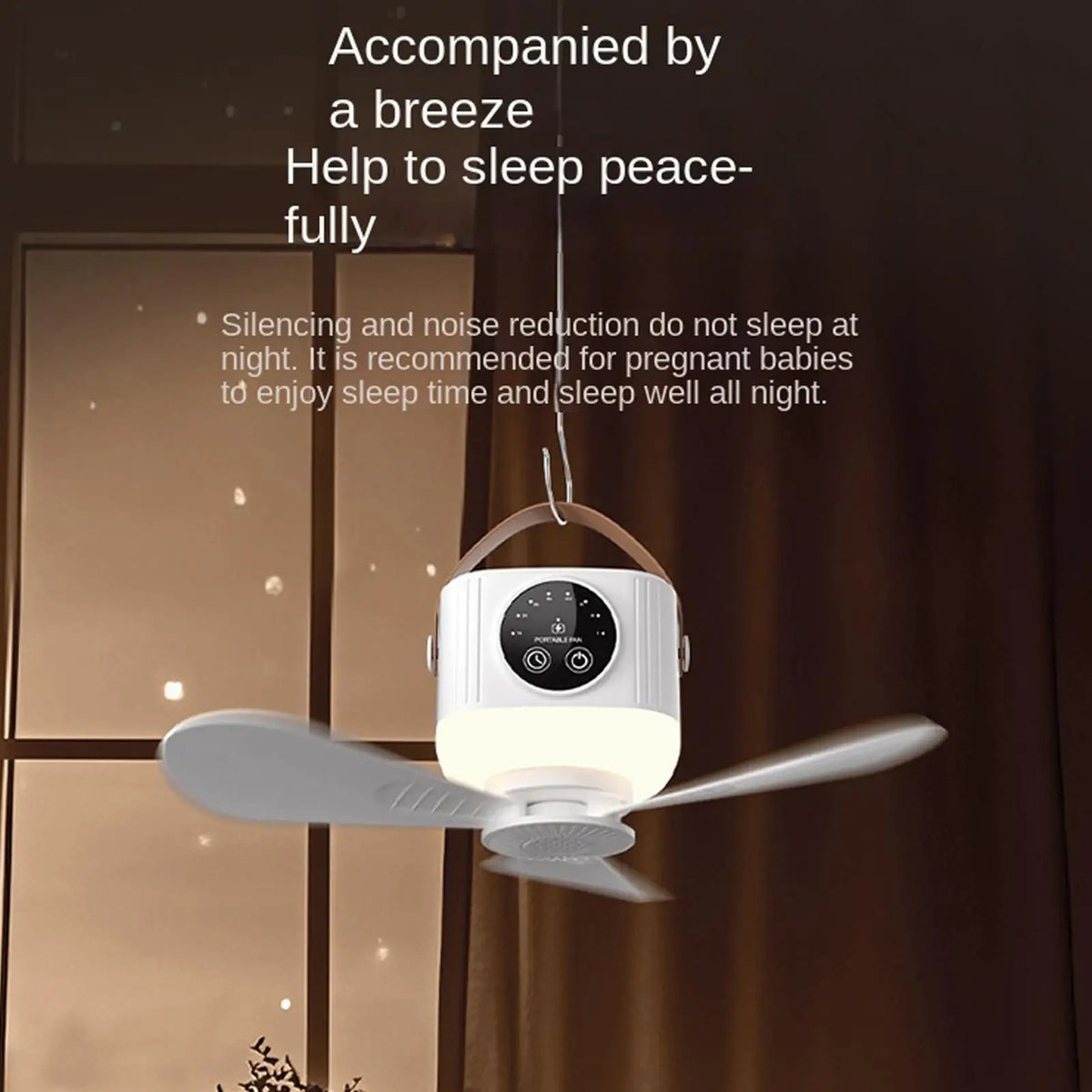 Rechargeable Hanging Ceiling Fan 7200mAh | Camping & Travel Portable Ceiling Fan Axl