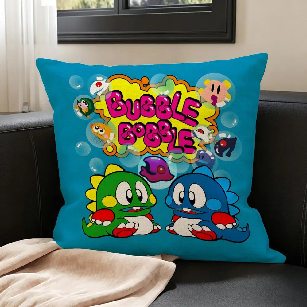Bubble Bobble Linen Cushion Cover – Sofa, Bed & Chair Decor Linen Cushion Cover Axl