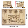 Wooden Tequila Shot Glass Serving Tray | Lemon & Salt Board Wooden Bar Tray Axl AECH04-06436