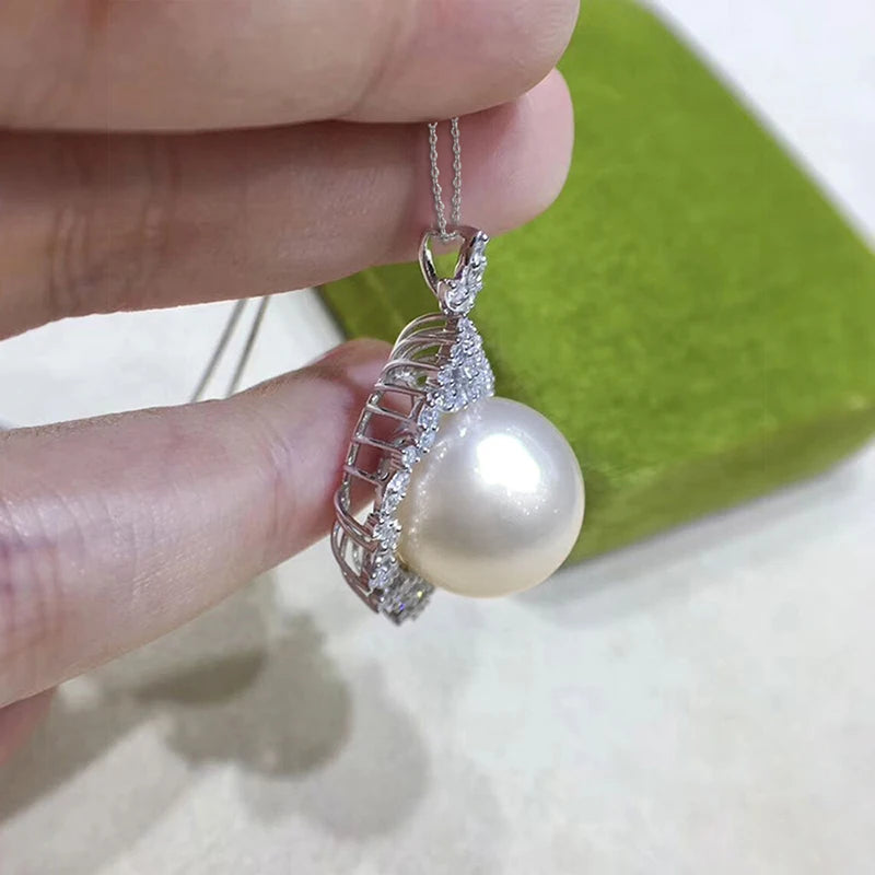 Huitan Flower Imitation Pearl Pendant Necklace | Women's Fashion Pearl Pendant Necklace Axl