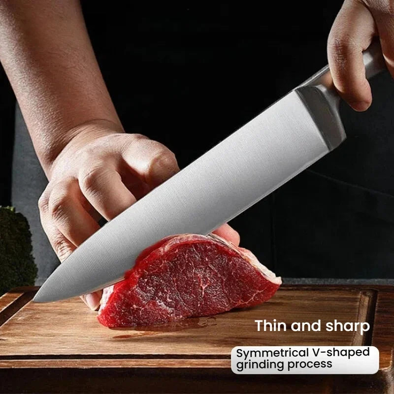 5-Piece Hollow Handle Stainless Steel Chef Knife Set Kitchen Knife Set Axl