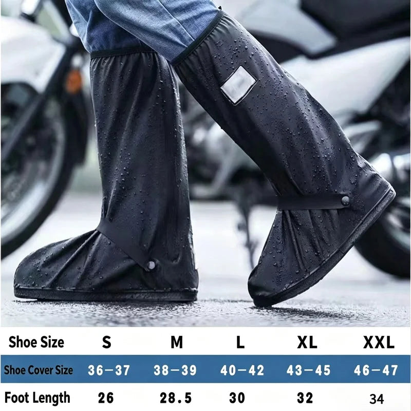 Waterproof High Ankle Rain Shoe Covers with Reflective Strips Rain Shoe Covers Axl
