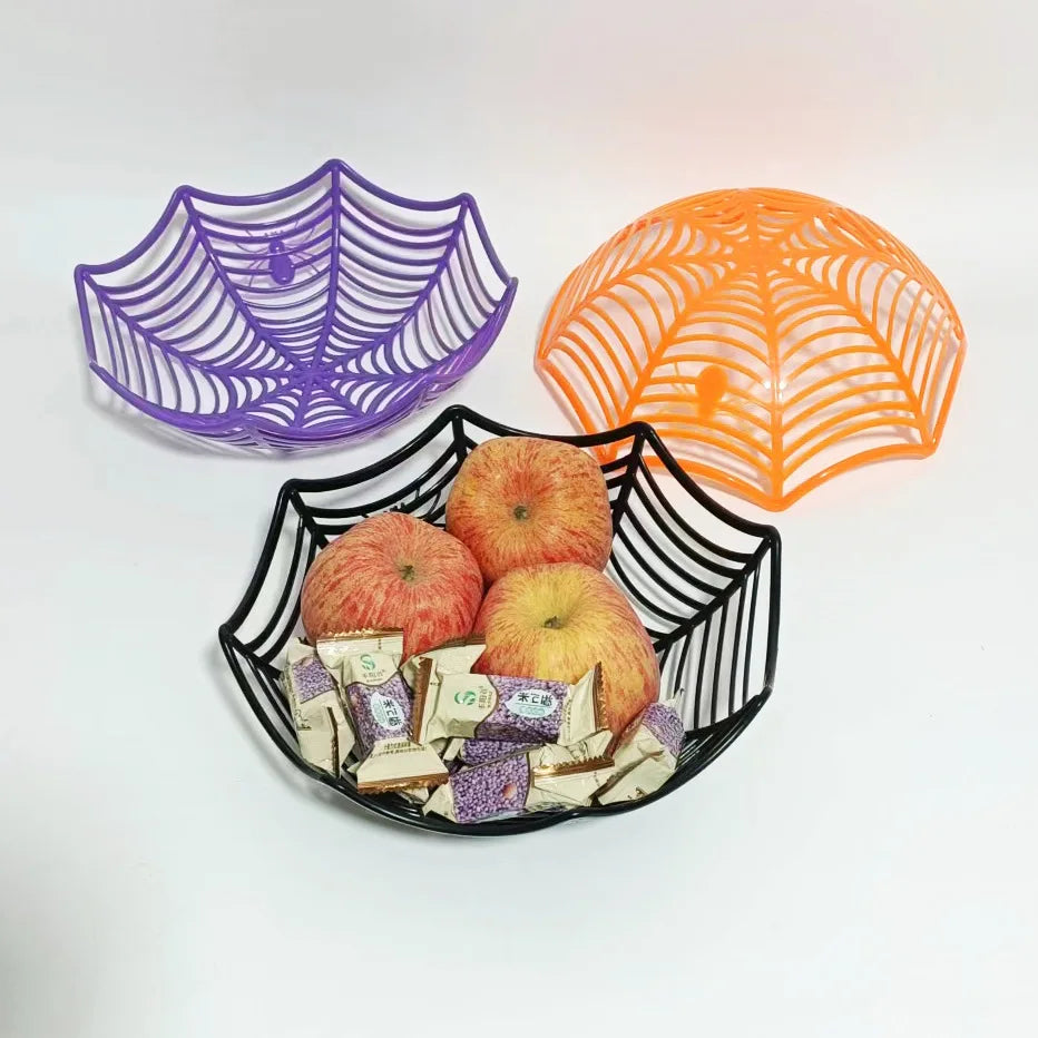 Halloween Spider Web Bowl – Candy Basket & Party Decor Halloween Candy Bowl Axl