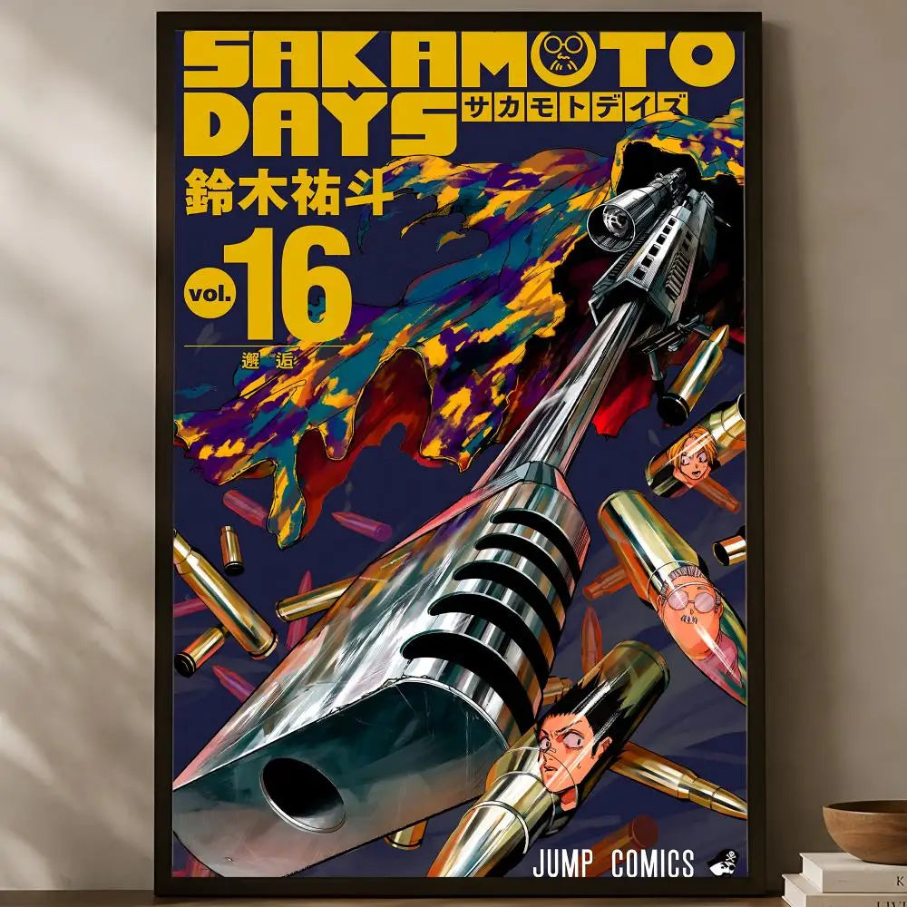 Sakamoto Days Manga Poster – Self-Stick HD Waterproof Wall Art Manga Wall Poster Axl White04 60X90cmNoframe
