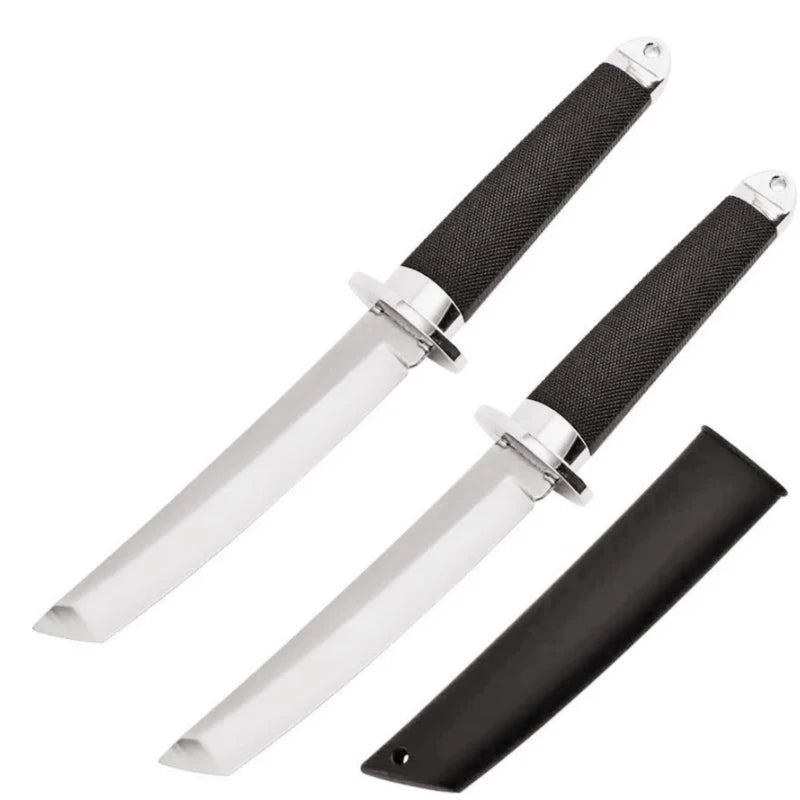 Portable Stainless Steel Straight Fixed Blade Survival Knife Fixed Blade Knife Axl 2pcs