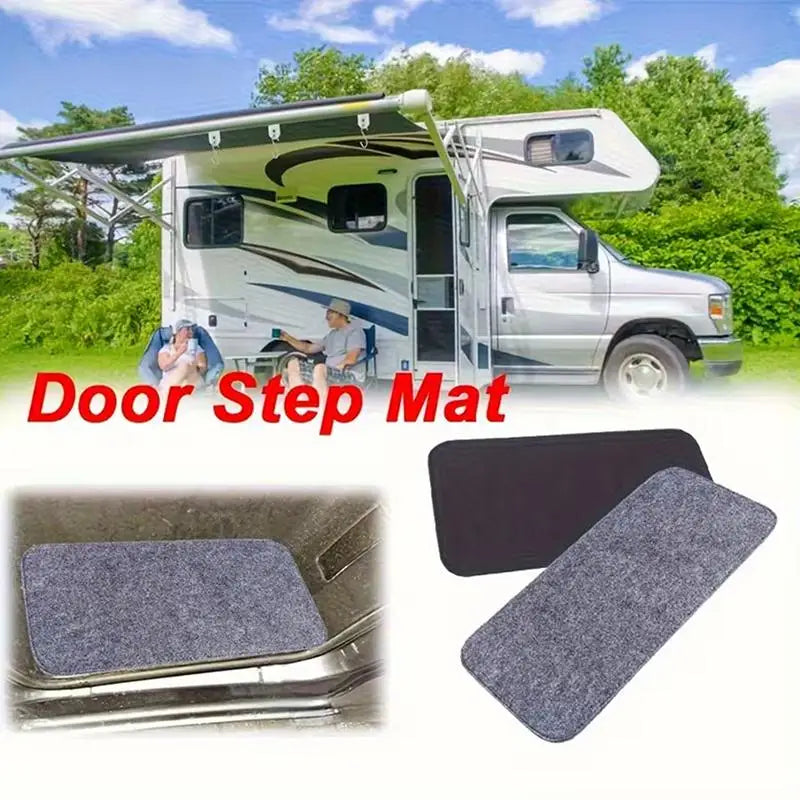 RV Step Mats 2pcs Anti-Slip Felt Carpet for Motorhome Trailer RV Step Mats Axl