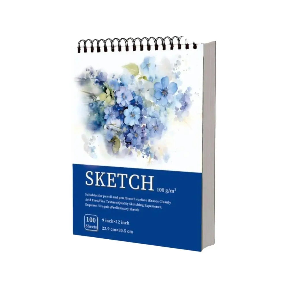 100-Sheet A4 Spiral Sketchbook – Acid-Free 100gsm Perforated Pages Artist Sketchbook Axl