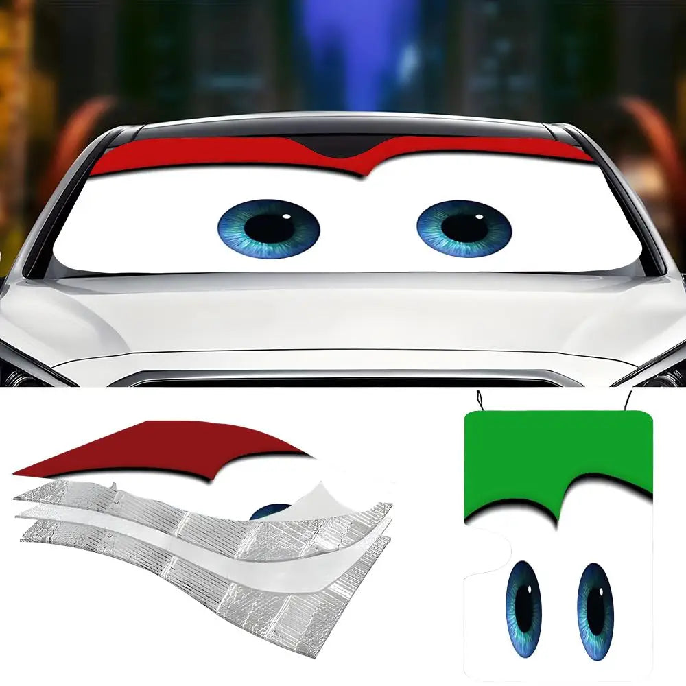 Cartoon Foldable Car Windshield Sunshade – UV Sun Block Cover Car Windshield Sunshade Axl