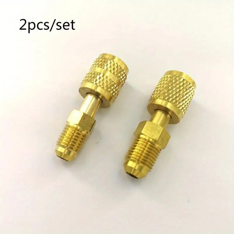 R410a Charging Adapter Set 5/16 to 1/4 SAE – 2pcs HVAC Kit Refrigeration Adapter Axl