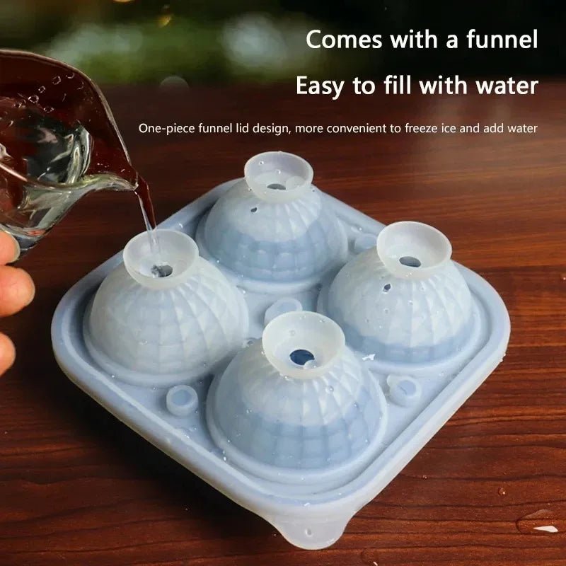 Silicone Ice Ball Mold with Lid | Round Ice Cube Tray – KEMORELA Ice Ball Mold Axl