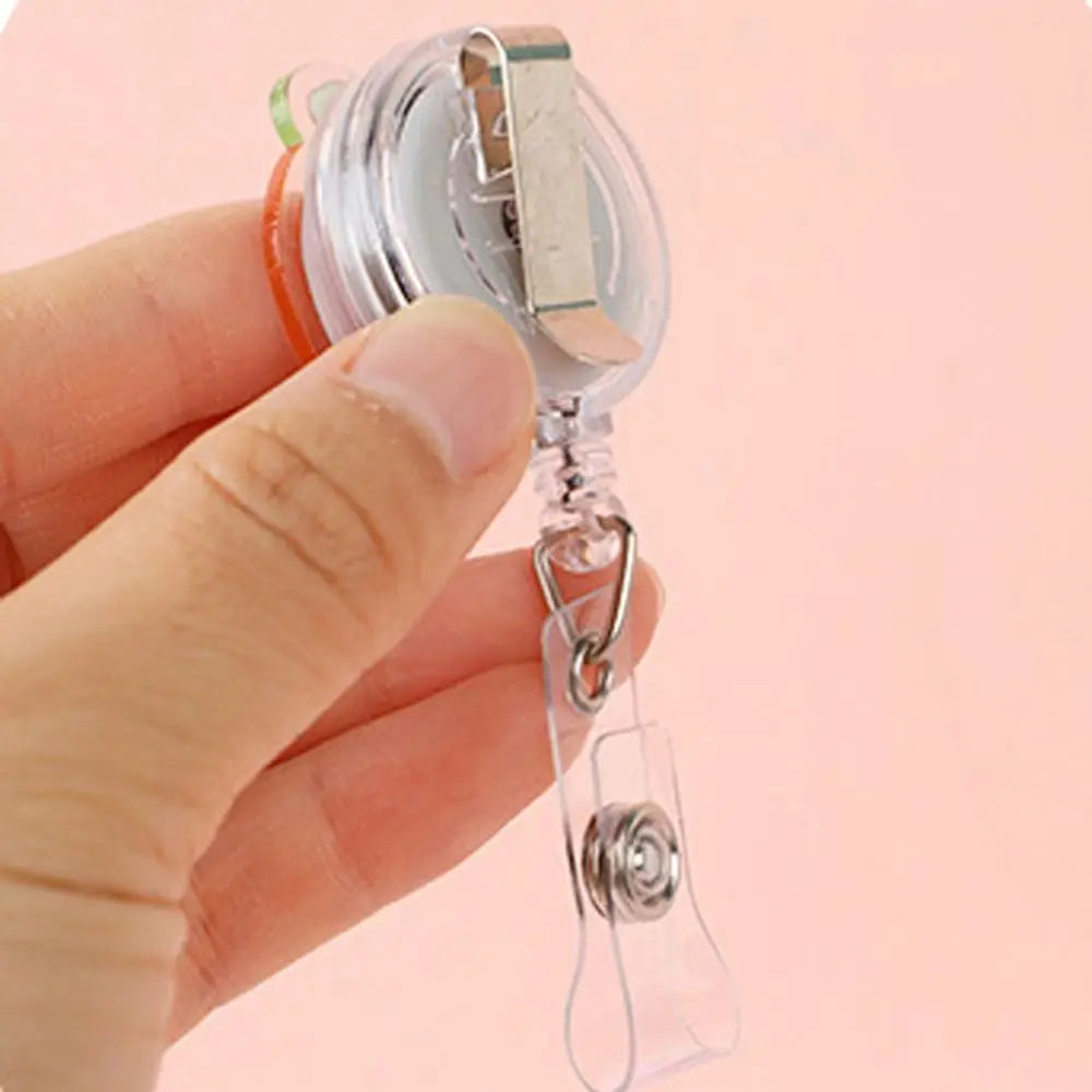 Retractable Badge Reel – Cartoon Acrylic ID Card Holder Clip Retractable Badge Reel Axl