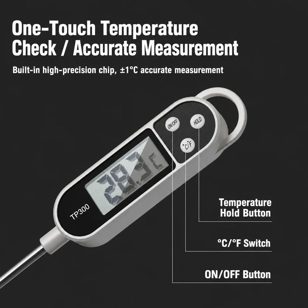 TP300 Digital Food Thermometer – BBQ, Meat & Kitchen Probe Kitchen Thermometer Axl