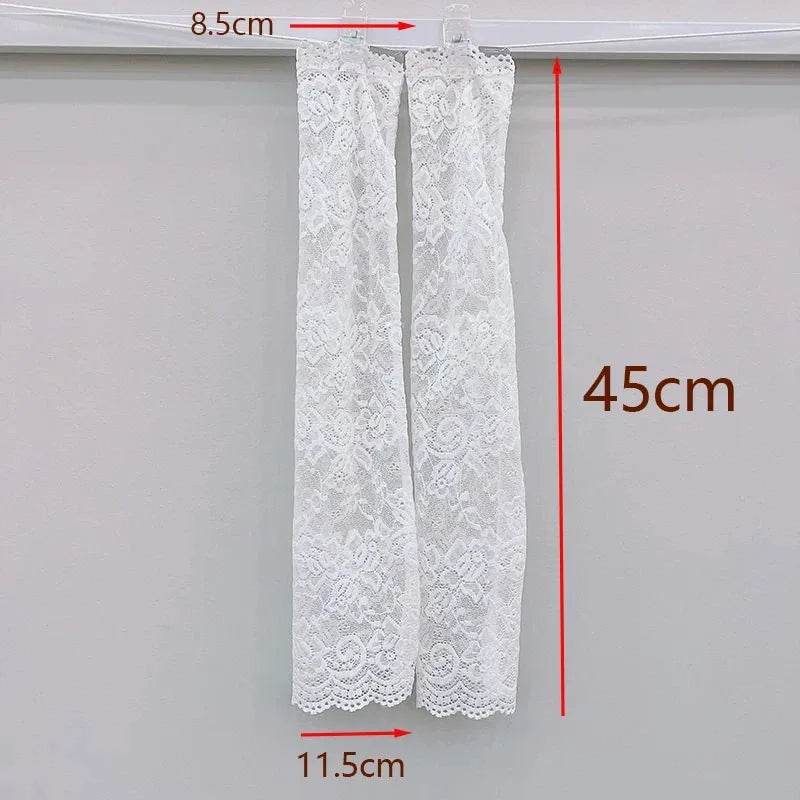 Lace Sun Protection Arm Sleeves for Women – Breathable Mesh Sun Protection Sleeves Axl
