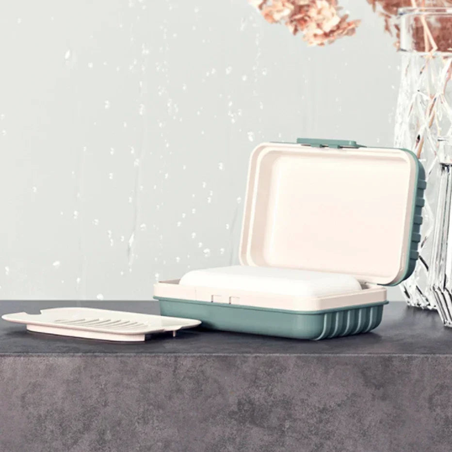 Soap Dish with Lid – Travel Plastic Soap Box, Keeps Soap Dry Soap Dish Axl