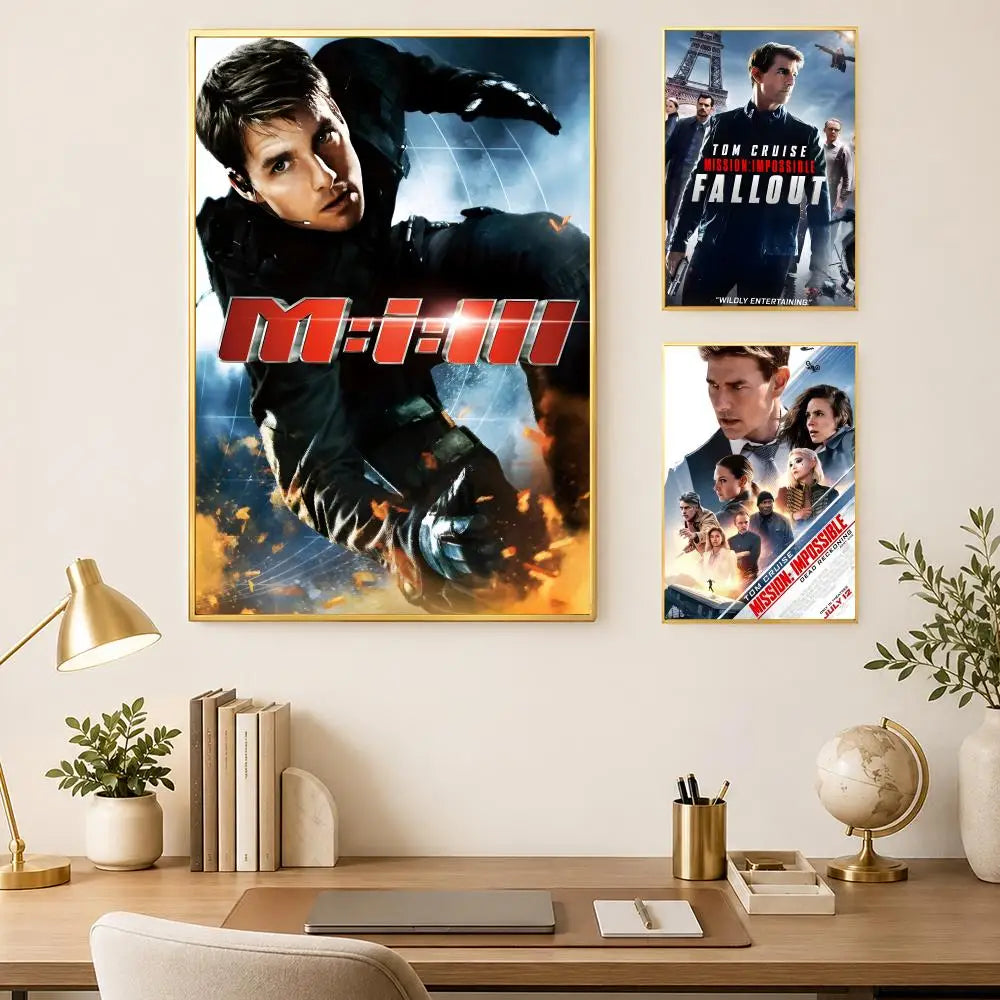 Mission Impossible Self-Stick HD PVC Wall Poster – Waterproof Wall Art Poster Axl