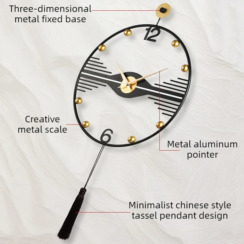 Large Modern Silent Metal Wall Clock – Minimalist 50x90cm Wall Clock Axl