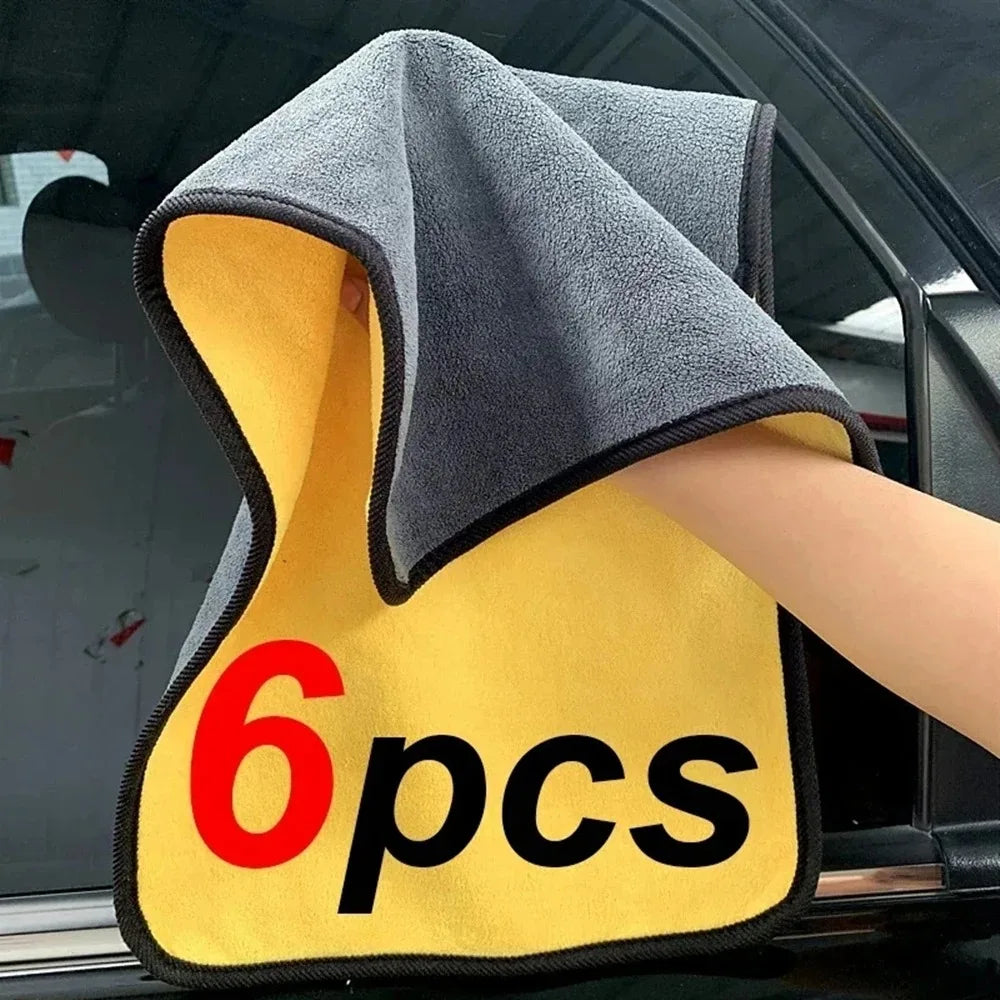 Microfiber Car Cleaning Towels – Soft Drying Cloths 1/2/6 Pcs Microfiber Cleaning Towel Axl