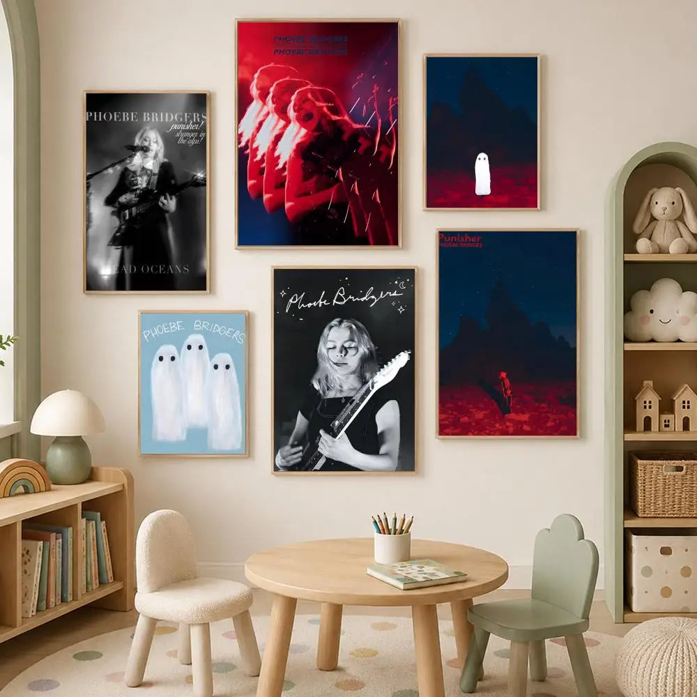 Phoebe Bridgers HD PVC Wall Poster – Self-Stick Waterproof Art Wall Art Poster Axl