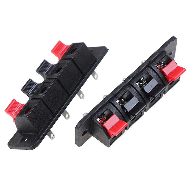 2-Pack 4-Position Spring Clip Speaker Terminal Connectors Speaker Terminal Connector Axl