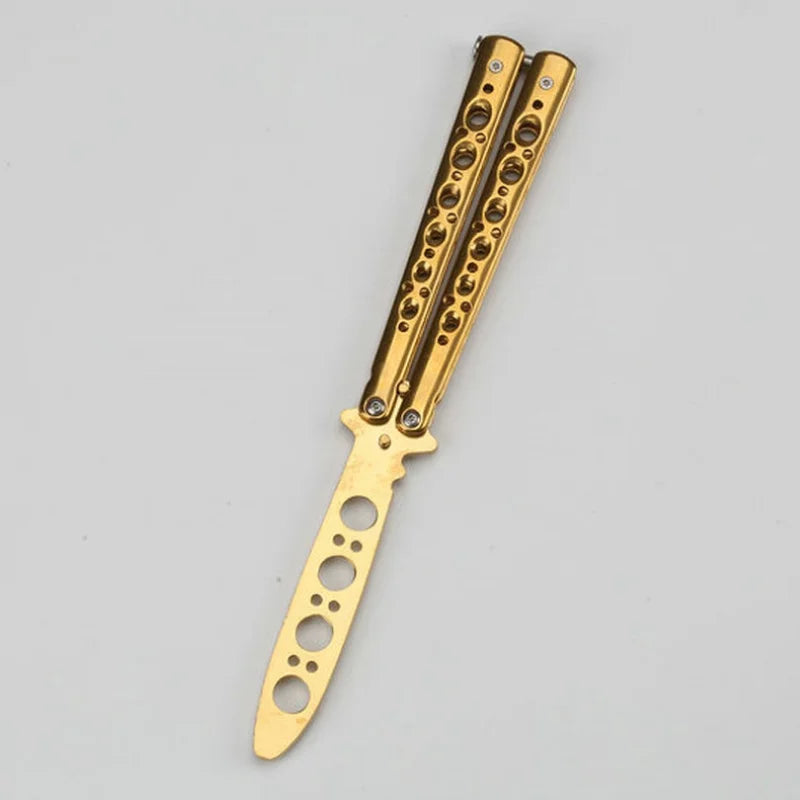 Butterfly Knife Trainer – Unsharpened Stainless Steel Pocket Tool Butterfly Knife Trainer Axl